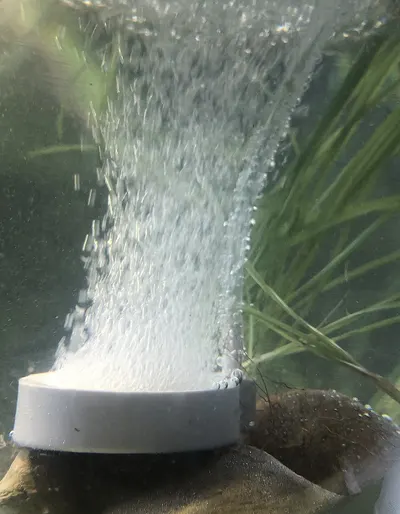 Waterproof Disk Led Aquarium Air Stone Lamp
