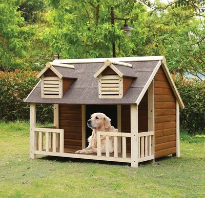 Wooden dog house by Tien Hung Furniture Jsc