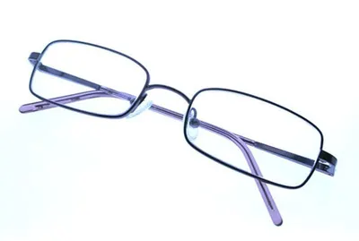 Black metal rectangle optical frame +3,+2 lens
