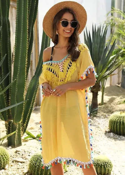 Bathing Suit Cover Up Crochet Lace Bikini