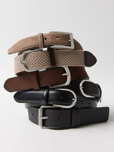 Men's leather belt