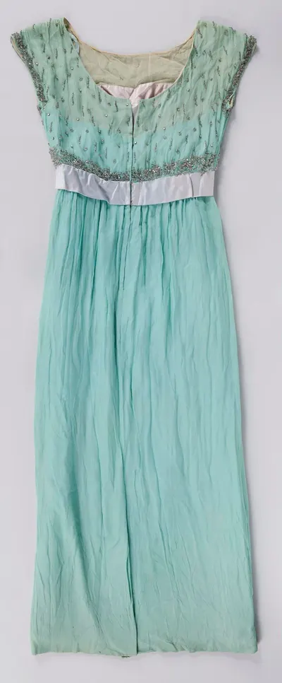 Maxi Length Dress With Rope Strap Slit Detail