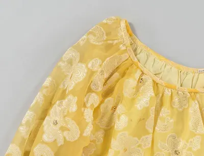 Girls Princess Dress Printed Flowers