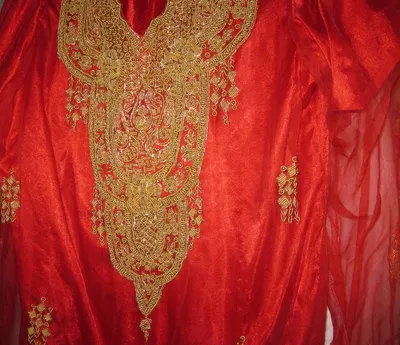 Fancy Farasha With Golden Hand Embroidery