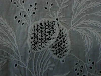 Custom Cotton Lace Fabric Black Embroidery