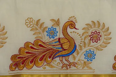 Peacock Border Saree