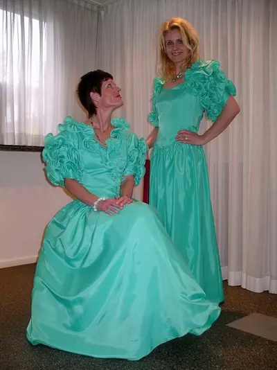 Wedding dress, bridesmaid dresses