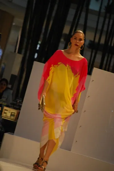 Tie dye umbrella dress