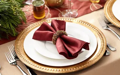 Burgundy 65/35 Polycotton Napkins