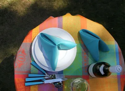 Microfiber Plaid Tablecloth Surf Blue