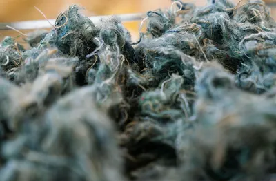 Denim cotton blue & black yarn waste