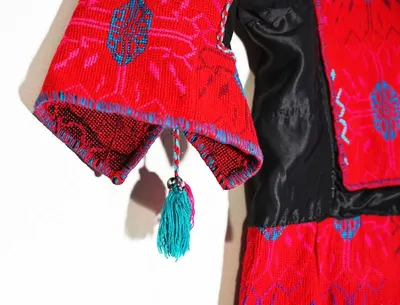 Red Fringed Buttoend Jacket