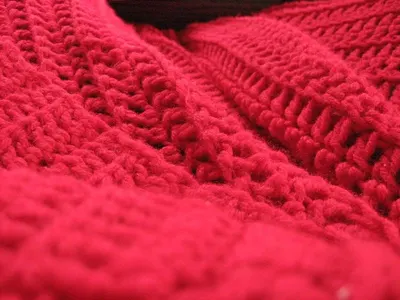 Knitted football scarf