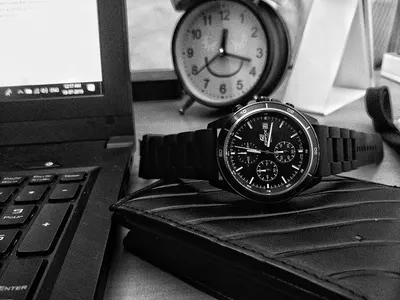 White ceramic chronograph watch by Essence Watch Co.