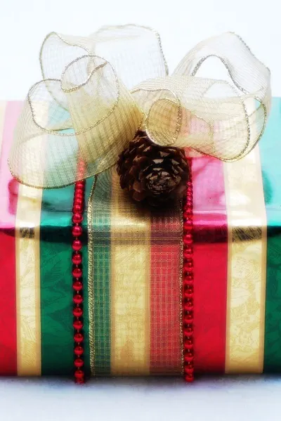 Purple/orange Stripe Christmas Decorative Mesh