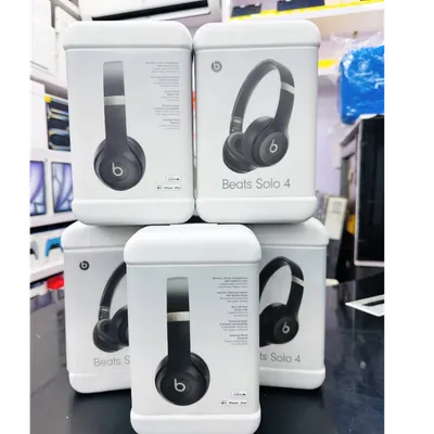 Beats Solo 4 - Wireless Bluetooth On-Ear Headphones, Apple & Android Compatible, Up to 50 Hours of Battery Life - Black & Gold by Shankiyang Trading Electronics Co Ltd