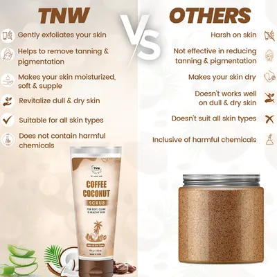 TNW – The Natural Wash Coffee Coconut Scrub for Radiant & Healthy Skin | Gentle Exfoliator Suitable for All Skin Type - Image 5
