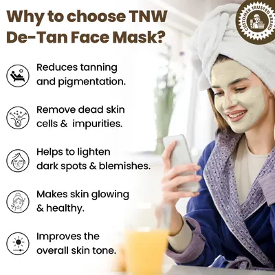 TNW – The Natural Wash D-Tan Face Pack for Glowing & Radiant Skin | Effective Tan Removal Face Pack - Image 3