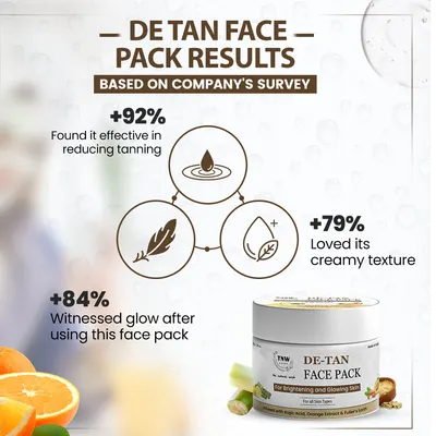 TNW – The Natural Wash D-Tan Face Pack for Glowing & Radiant Skin | Effective Tan Removal Face Pack - Image 4