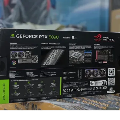 ASUS TUF RTX 5090 OC Graphics Card (PCIe 4.0, 24GB 384Bit GDRR6X, HDMI 2.1a, DP 1.4a, ARGB), w/Anti-Sag RGB Holder, Dino DP to HDMI Converter, SPS HDMI 2.1 Cable - Image 2