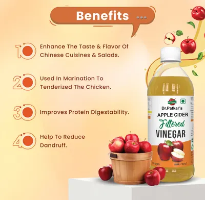 Apple Cider Vinegar Filtered Vinegar 500ML (ACV Filtered Vinegar) - Image 3