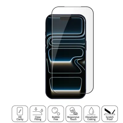 Ultra Clear Bare-feel Smooth Feeling 3D Glue Dispensing Tempered Glass Screen Protector for iPhone 17 Pro max/ for 16 Pro max - Image 2