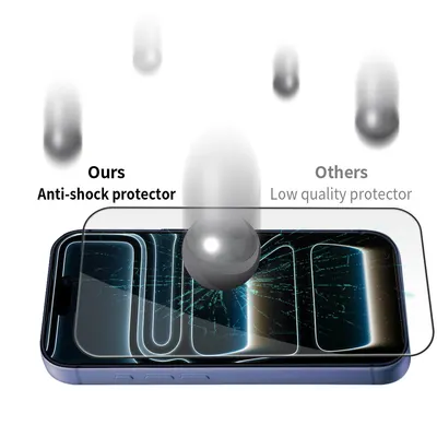 Ultra Clear Bare-feel Smooth Feeling 3D Glue Dispensing Tempered Glass Screen Protector for iPhone 17 Pro max/ for 16 Pro max - Image 6
