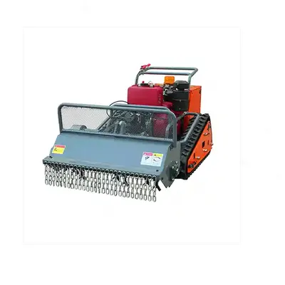 All-terrain remote-controlled chain mower Automatic Robot Lawn Mower by Qingdao Lubo Environmental Protection Group Co., Ltd.