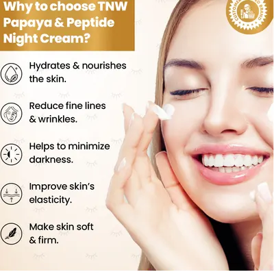 TNW – The Natural Wash Papaya & Peptide Night Cream for Healthy Skin | Repairs Skin Overnight | With Hyaluronic Acid & Panthenol - Image 3