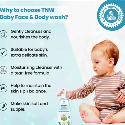 TNW – The Natural Wash Natural Baby Body & face Wash for Delicate Skin with Coconut & Avocado - Image 3