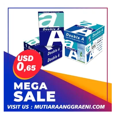 A4 Double A Copy Paper 70gsm, 75gsm, 80gsm by MutiaraAnggraeni