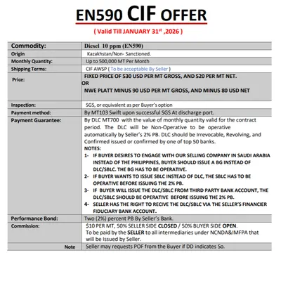 Diesel- EN 590 10 ppm by Commercial Trader