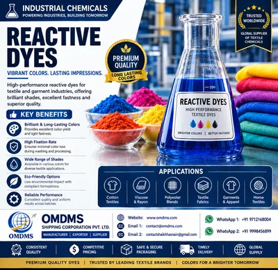High-Exhaustion Reactive Dyes for Textile Dyeing