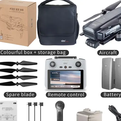 SJRC F22 S3 XR 4K Drone 6KM Repeater FCC 3-Axis Gimbal EIS HD Camera GPS 5G Quadcopter with Screen Remote Control 2025 - Image 2