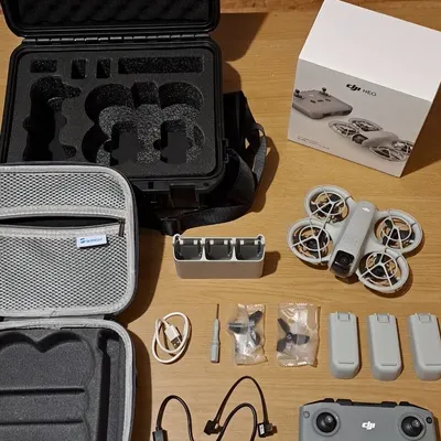 DJI Neo Fly More Combo, Mini Drone with 4K UHD Camera for Adults, 135g Self Flying Drone that Follows You, Palm Takeoff, Subject Tracking, QuickShots, Stabilized Video, with RC-N3 and 3 Batteries by Vento Enterprises