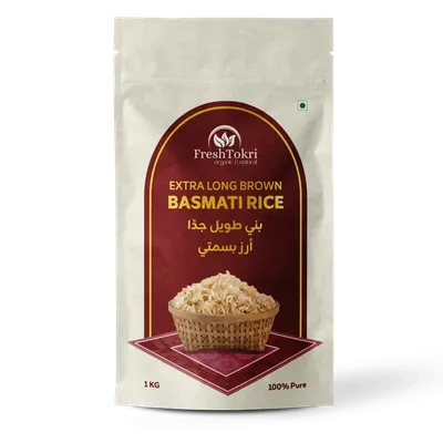Extra Long Brown Basmati Rice by FreshTokri Foods