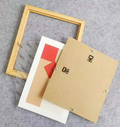 A 4  Xuan Paper  Japanese Sumi-E Painting Paper Calligraphy  Shu Dao Paper Red Burlywood Rosewood Color Normal Solid Wooden Mounted Painting Frame - Image 8