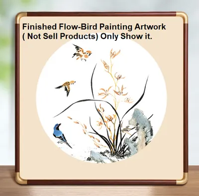 33*33cm Xuan paper Square Solid Wood Rosewood Black Peach Wood Rounded Corner Mounted Frame - Image 5