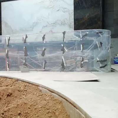 Outdoor Acrylic Swimming Pools - Factory Custom Casting Service for Poolside Landscapes, Strong & Transparent Panels - Image 4