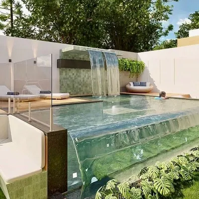 Outdoor Acrylic Swimming Pools - Factory Custom Casting Service for Poolside Landscapes, Strong & Transparent Panels - Image 2