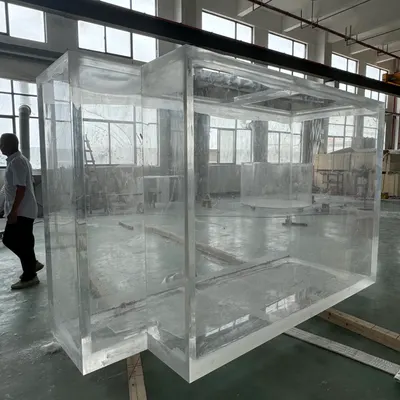 Modern Square Acrylic Designer Acrylic Aquarium System Fish Tank for Indoor Goldfish Ultra Clear Acrylic Fish Tank by Vitreusart Acrylic Technology Co., Ltd.,