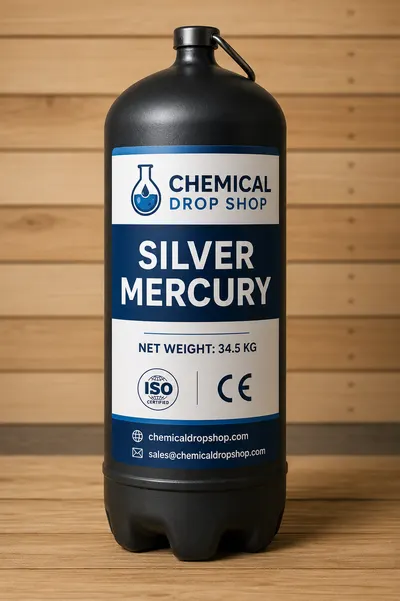 Hydrargyrum, Quicksilver, CAS №7439–97–6 Silver Liquid 99.999% Mercury Hg