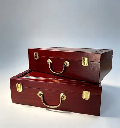 xuan paper Folding Album for Painting Calligraphy Redwood Solid wood Package Gift box  Set - Image 5