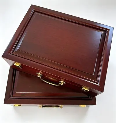 xuan paper Folding Album for Painting Calligraphy Redwood Solid wood Package Gift box  Set - Image 8