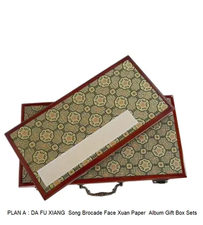 32*16cm Xuan Paper Rice Paper Art Paper Calligraphy Painting Paper Sumi- E Paper Brochure list Album Red Wooden Box Set - Image 4