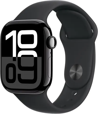 Apple Watch Series 11 [GPS+Cellular, 46mm] - Jet Black Aluminium Case with Black Sport Band, M/L - Image 2