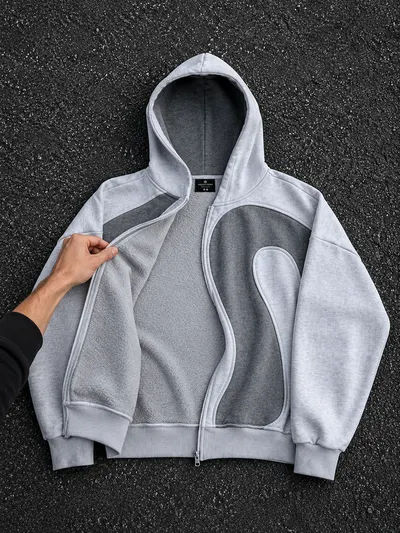 Pure Cotton 300 GSM Zip Hoodie