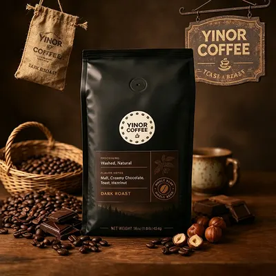High-Quality Espresso Blends Coffee Beans, Dark Roasted,Malt, Creamy Chocolate, Toast, Hazelnut Flavor - Image 4