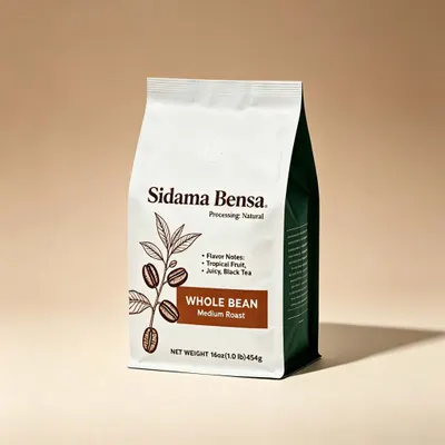Sidama Bensa Espresso Base – Medium Roast, G1, Tropical Fruit & Black Tea Complexity coffee bean - Image 7