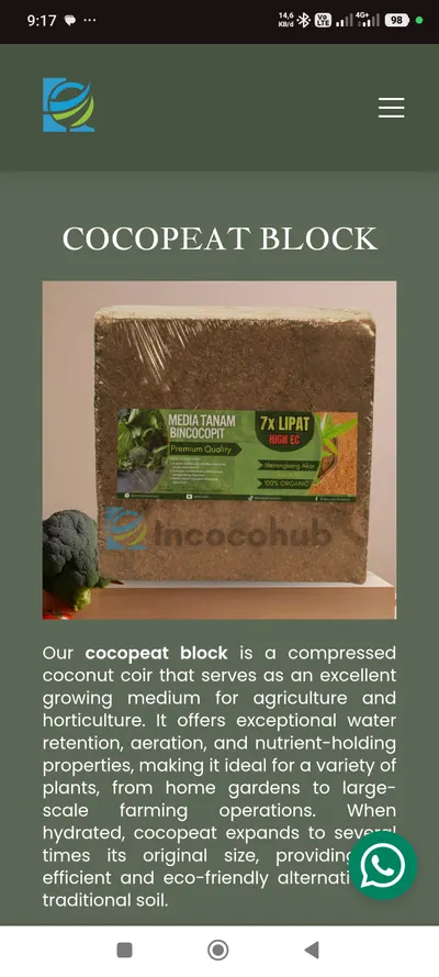 Cocopeat block